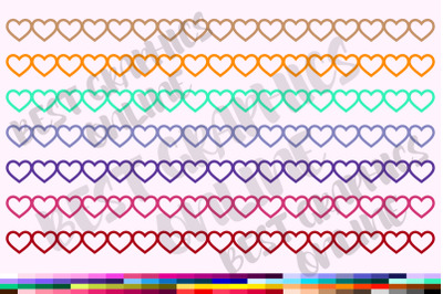 Valentines Day Love Hearts Banner Frames