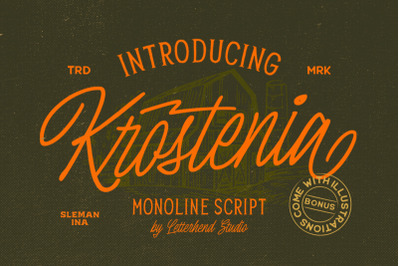 Krostenia - Monoline Script + Bonus