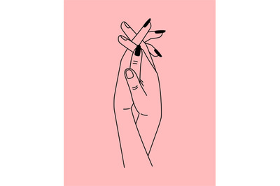 Hands of lovers. Cartoon holding caring palms, romantic touch elements