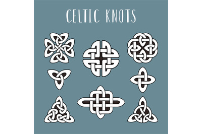 Celtic knots. Beautiful celtics knot symbols, eternal trinity trefoil