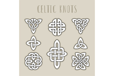 Scottish medieval symbols. Scotland celtic knot spiral signes, traditi