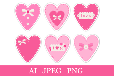 Hearts Stickers. Valentine&amp;&23;039;s Sticker. Stickers Printable PNG
