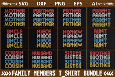 FAMILY MEMBERS T_SHIRT BUNDLE