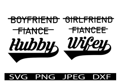 Hubby and Wifey Couples svg, Couple shirt svg, couple valentine svg
