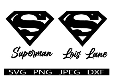 Superman/Lois Lane Couple svg, Couple shirt svg, couple valentine svg