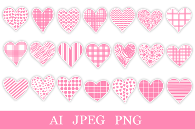 Hearts Stickers. Valentine&amp;&23;039;s Sticker. Stickers Printable PNG