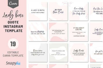 Lady Boss Quotes Templates For Instagram