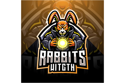 Rabbit witch esport mascot logo