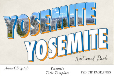 Yosemite 3D Photo Title Template