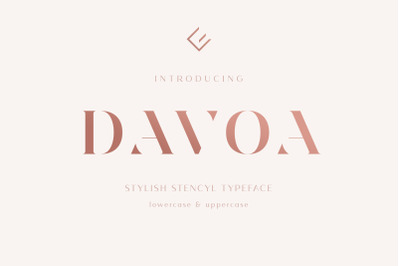 Davoa - Elegant Stencyl Typeface