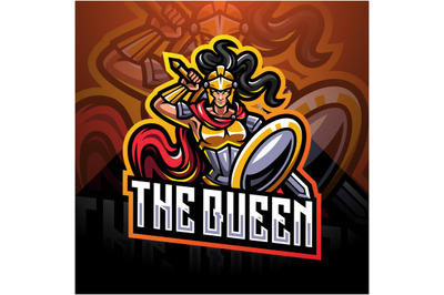 The queen esport mascot logo