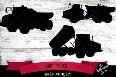 Dump Truck Silhouette Cut Vector