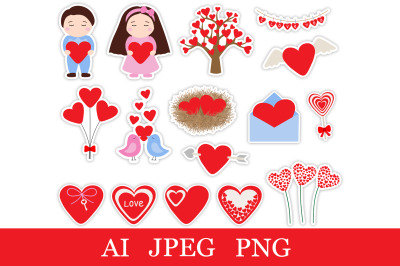 Valentine&amp;&23;039;s Stickers bundle. Valentine&amp;&23;039;s Stickers Printable