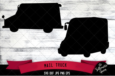 Mail Truck Silhouette Cut Vector