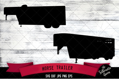 Horse Trailer Silhouette Cut Vector