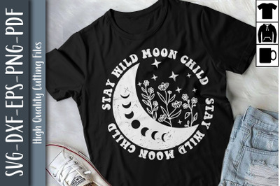 Vintage Retro Stay Wild Moon Child