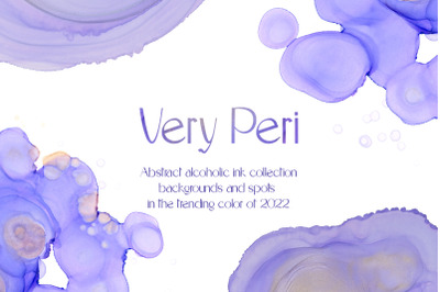 Very Peri Abstract Ink Backgrounds