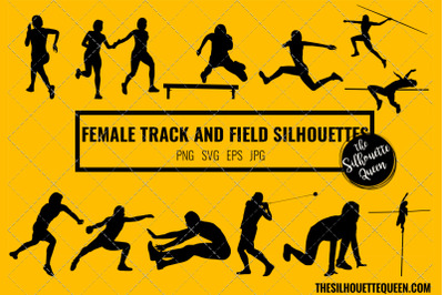 Track and Field Women SVG Bundle for Cutting