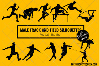 Track and Field Men SVG Bundle for Cutting