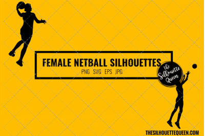 Netball Women SVG Bundle for Cutting , Cut files Silhouette Studio, Cr