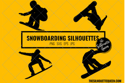 Snowboarding SVG Bundle for Cutting , Cut files Silhouette Studio