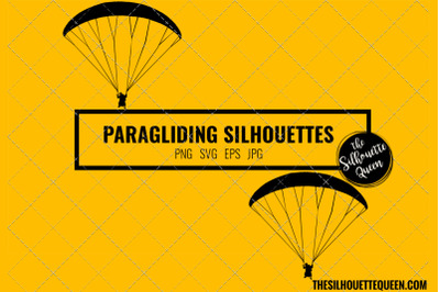 Paragliding SVG Bundle for Cutting , Cut files Silhouette Studio