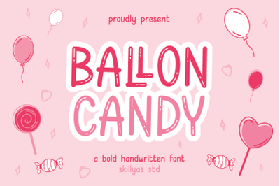 Ballon Candy - a cute handwritten font