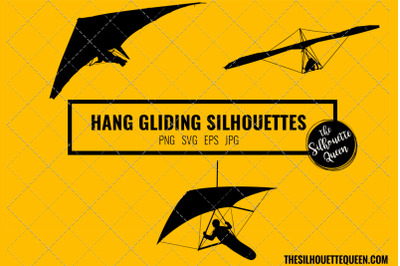 Hang Gliding SVG Bundle for Cutting , Cut files Silhouette Studio