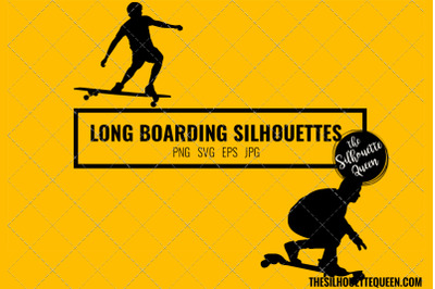 Long Boarding SVG Bundle for Cutting , Cut files Silhouette Studio