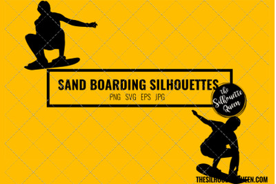 Sand Boarding SVG Bundle for Cutting , Cut files Silhouette Studio