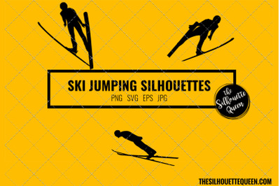 Ski Jumping SVG Bundle for Cutting , Cut files Silhouette Studio