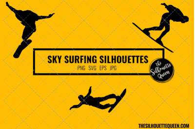 Sky Surfing SVG Bundle for Cutting , Cut files Silhouette Studio