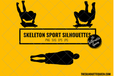 Skeleton Sport SVG Bundle for Cutting , Cut files Silhouette Studio