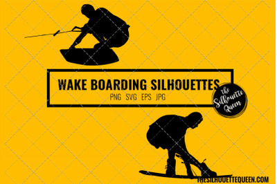 Wake Boarding SVG Bundle for Cutting , Cut files Silhouette Studio