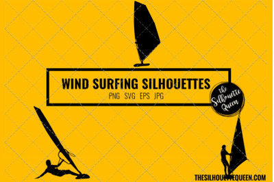 Wind Surfing SVG Bundle for Cutting , Cut files Silhouette Studio