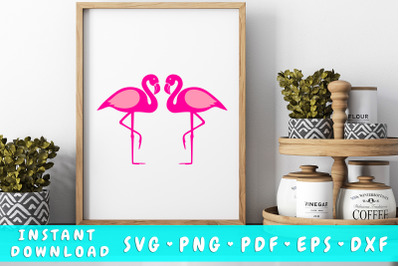 Flamingo couple SVG