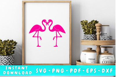 Flamingo couple SVG