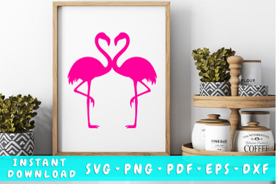 Flamingo couple SVG