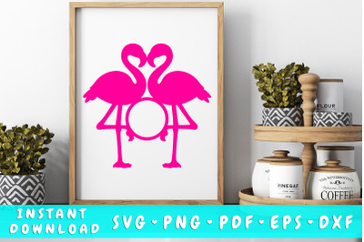 Flamingo couple SVG