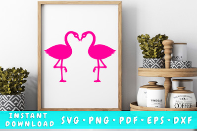 Flamingo couple SVG