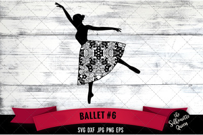 Floral Ballet 6 Vector Silhouette File