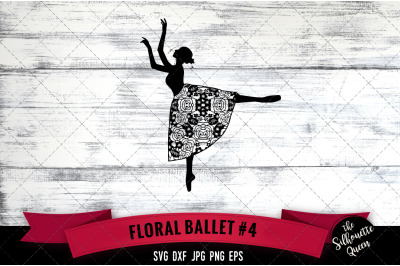 Floral Ballet 4 Vector Silhouette File