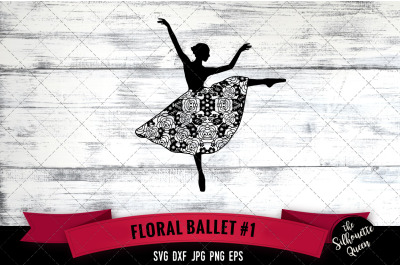 Floral Ballet 1 Vector Silhouette File