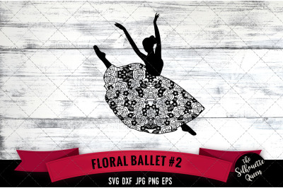 Floral Ballet 2 Vector Silhouette File