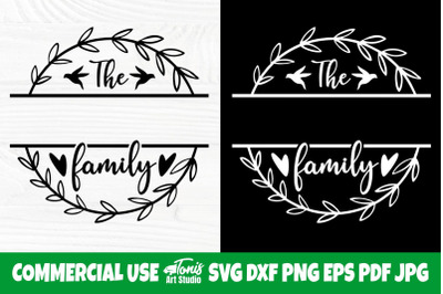 Family Monogram SVG, Family Last Name Svg Cut File