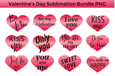 Love Quotes Sublimation Bundle. Valentine Quotes PNG