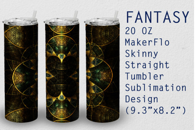 Tumbler Straight 20 OZ Sublimation Fantasy Wrap Design