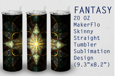 Tumbler Straight 20 OZ Sublimation Fantasy Wrap Design