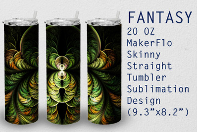 Tumbler Straight 20 OZ Sublimation Fantasy Wrap Design