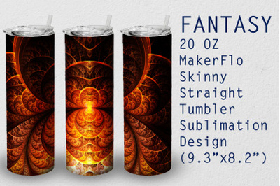 Tumbler Straight 20 OZ Sublimation Fantasy Wrap Design